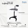 AIDATA Tablet and Laptop Cart โต๊ะวางโน๊ตบุ๊คเคลื่อนที่ พร้อมที่ยึดแท๊บเล็ต